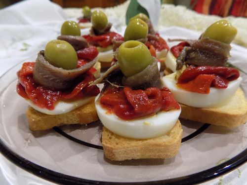 Canapés de Pimientos y Anchoas