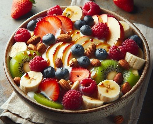 Macedonia de Frutas con Leche Condensada