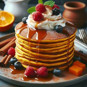 Receta de Pancakes de Calabaza