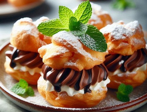 Profiteroles con Chocolate