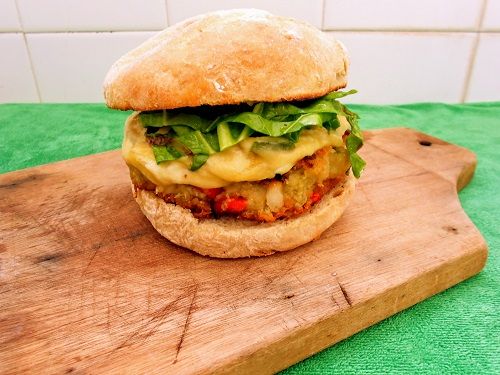 Hamburguesa de Garbanzos y Verduras